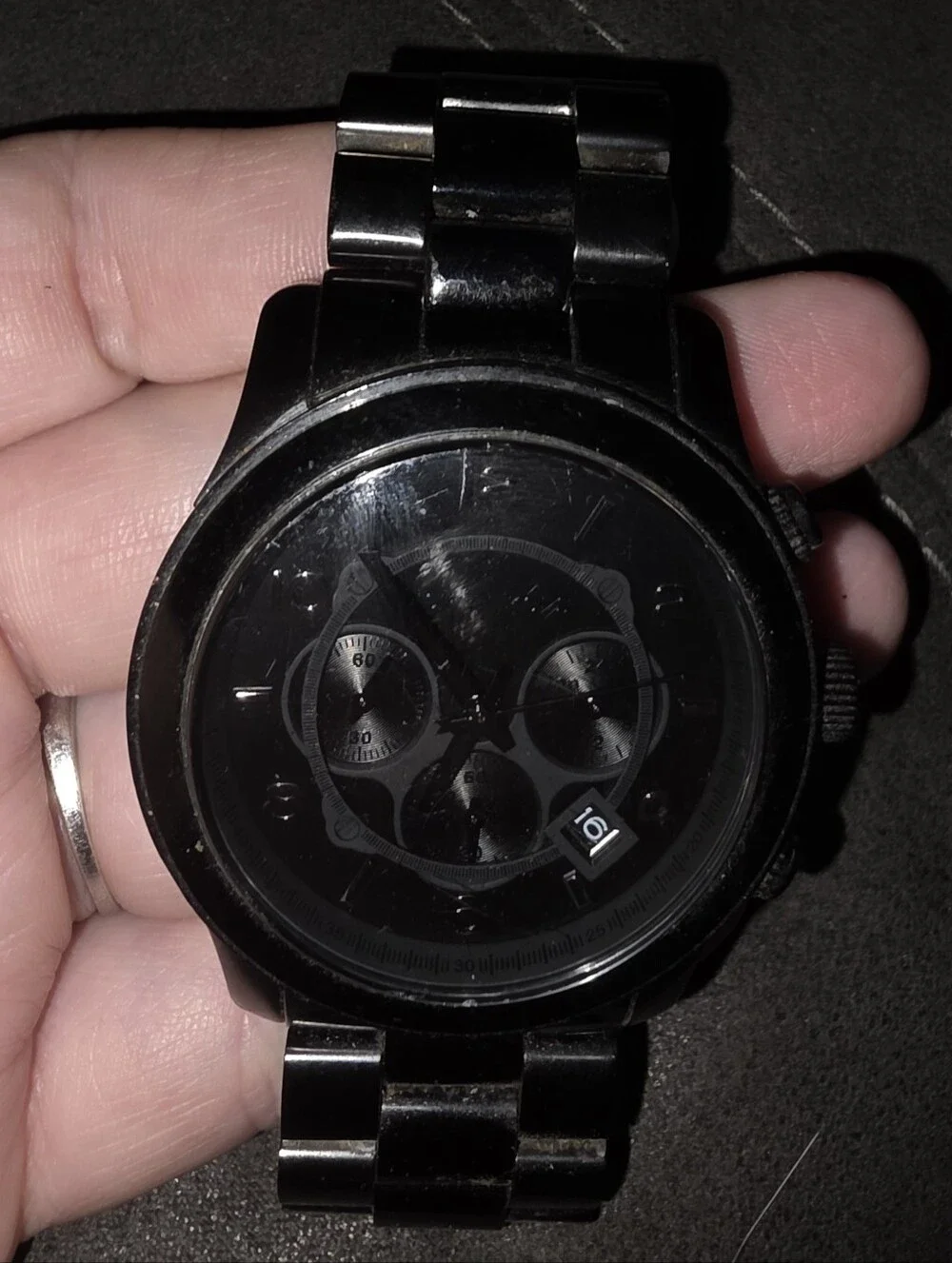 Men's Black Michael Kors Chronograph Watch